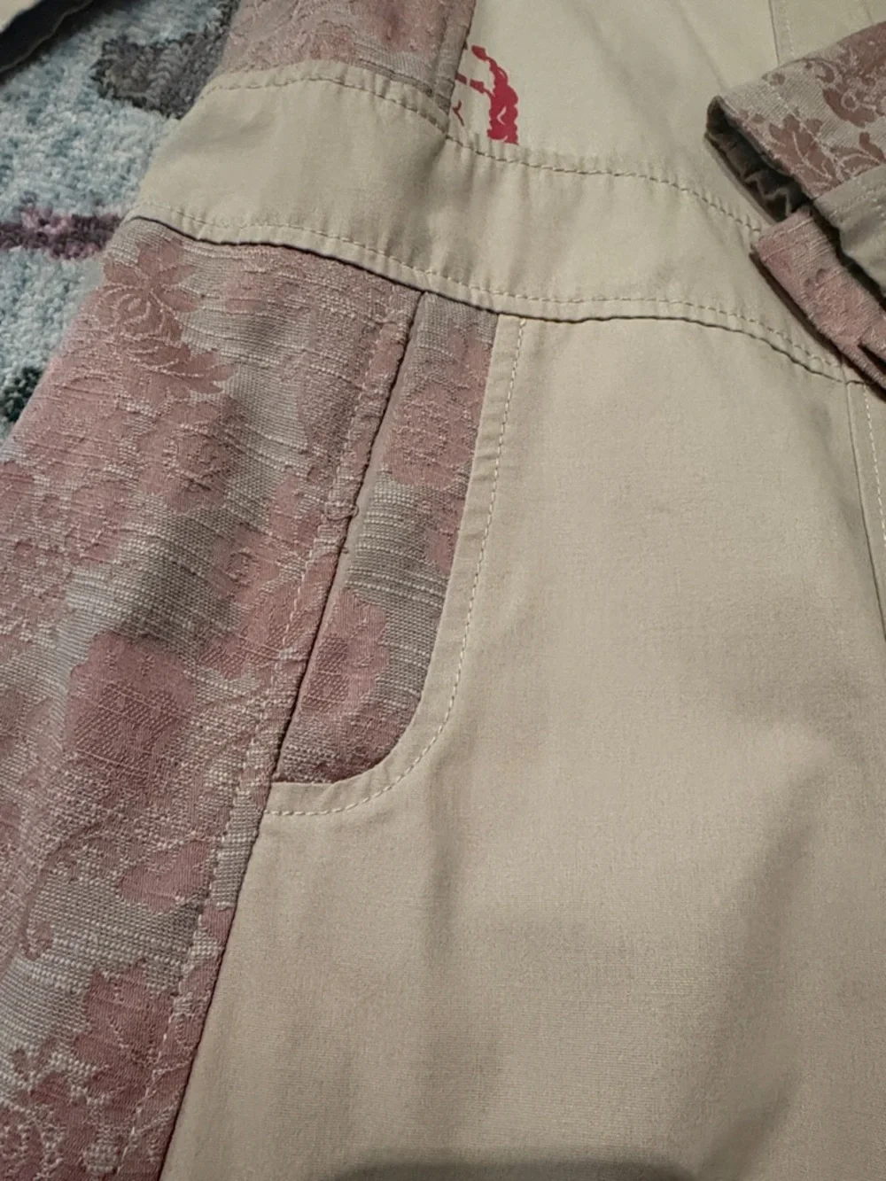 CUSTO BARCELONA Vintage Trenchcoat with a Patch Design Y2K - Picture 5 of 6